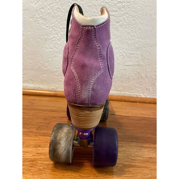 WIFA Street Suede Roller Skates EU37 Purple Atom Pilot Falcon Plate Pulse Wheels - Picture 4 of 7